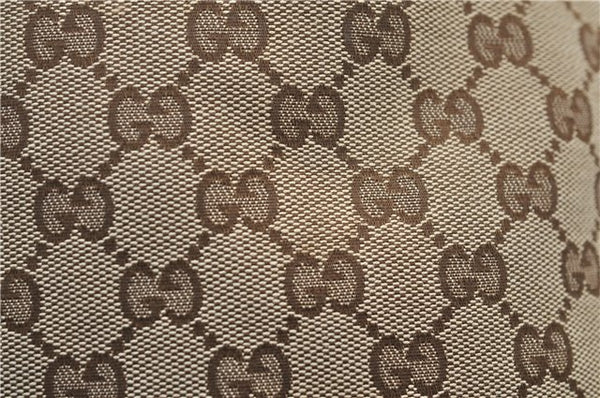 Authentic GUCCI Craft Shoulder Tote Bag GG Canvas Leather 247209 Brown 6667E