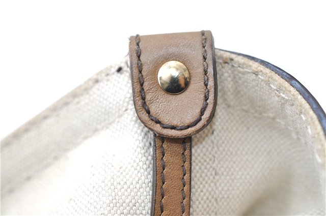 Authentic GUCCI Craft Shoulder Tote Bag GG Canvas Leather 247209 Brown 6667E