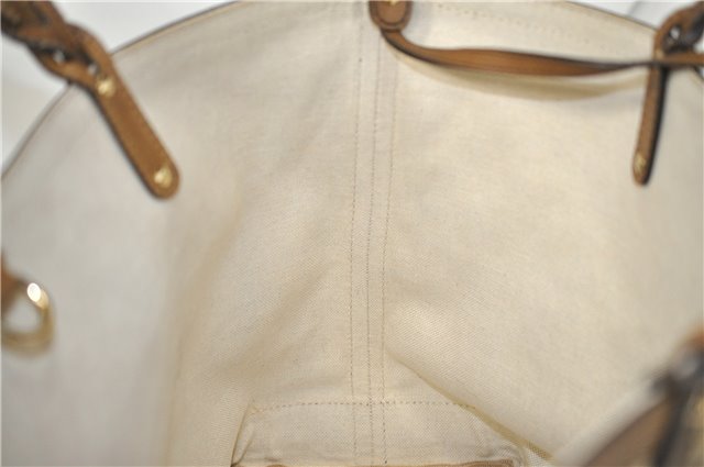 Authentic GUCCI Craft Shoulder Tote Bag GG Canvas Leather 247209 Brown 6667E