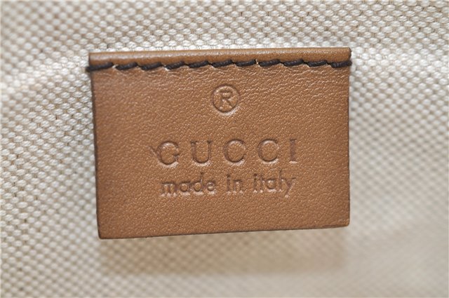 Authentic GUCCI Craft Shoulder Tote Bag GG Canvas Leather 247209 Brown 6667E