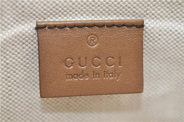 Authentic GUCCI Craft Shoulder Tote Bag GG Canvas Leather 247209 Brown 6667E