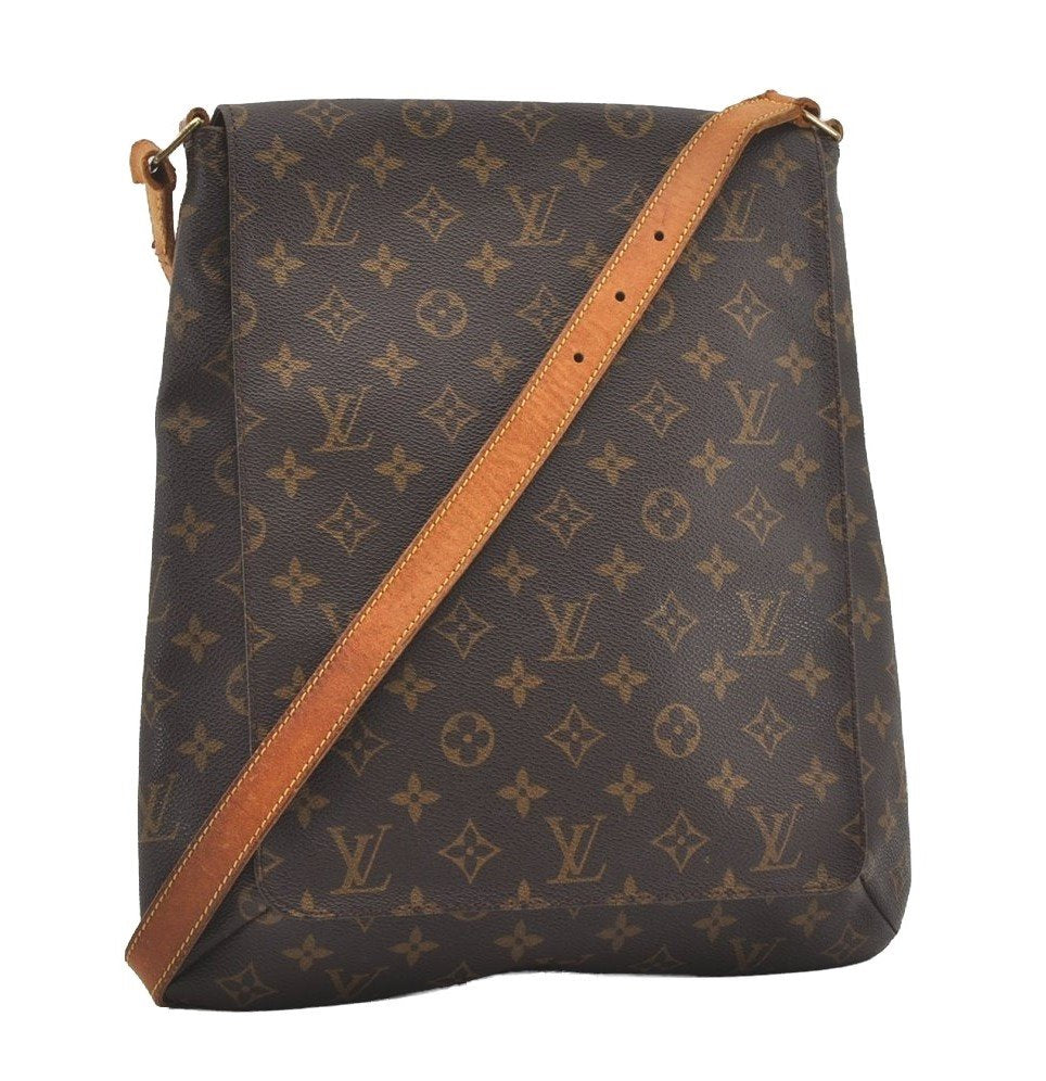 Authentic Louis Vuitton Monogram Musette Shoulder Cross Body Bag M51256 LV 6667I