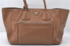 Authentic PRADA Vintage Leather Nappa Shoulder Hand Tote Bag Brown 6668E