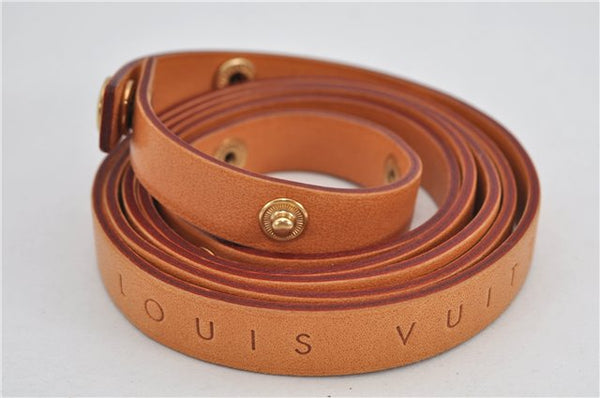 Auth Louis Vuitton Leather Shoulder Strap For Florentine M Beige 44.9" LV 6668F