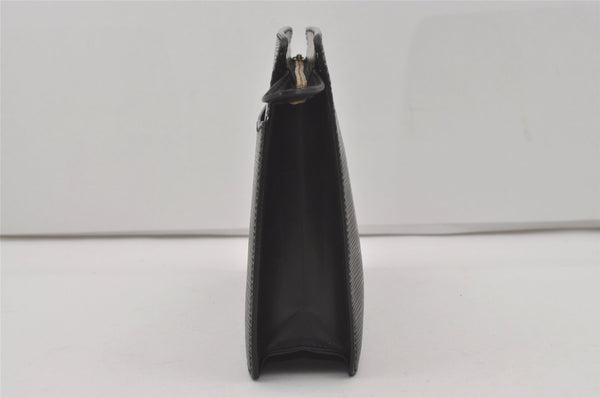 Authentic Louis Vuitton Epi Pochette Homme Clutch Hand Bag Black M52522 LV 6668I