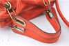 Authentic Chloe Paraty 2Way Shoulder Cross Body Hand Bag Leather Orange 6669D