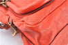 Authentic Chloe Paraty 2Way Shoulder Cross Body Hand Bag Leather Orange 6669D
