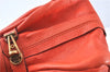 Authentic Chloe Paraty 2Way Shoulder Cross Body Hand Bag Leather Orange 6669D