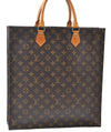 Authentic Louis Vuitton Monogram Sac Plat Hand Tote Bag M51140 LV 6669E