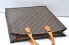 Authentic Louis Vuitton Monogram Sac Plat Hand Tote Bag M51140 LV 6669E