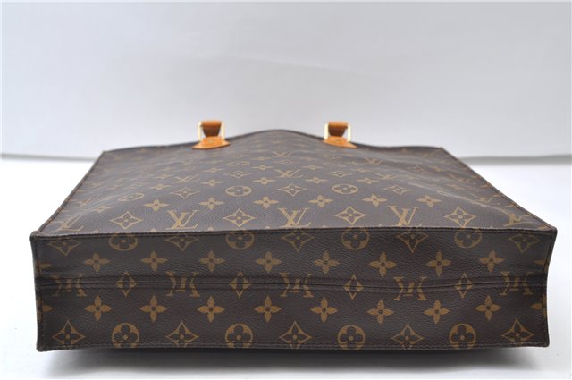 Authentic Louis Vuitton Monogram Sac Plat Hand Tote Bag M51140 LV 6669E