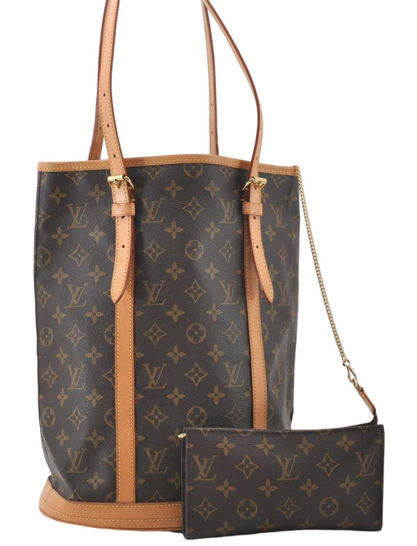Authentic Louis Vuitton Monogram Bucket GM Shoulder Tote Bag M42236 LV 6670E