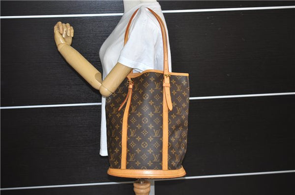 Authentic Louis Vuitton Monogram Bucket GM Shoulder Tote Bag M42236 LV 6670E