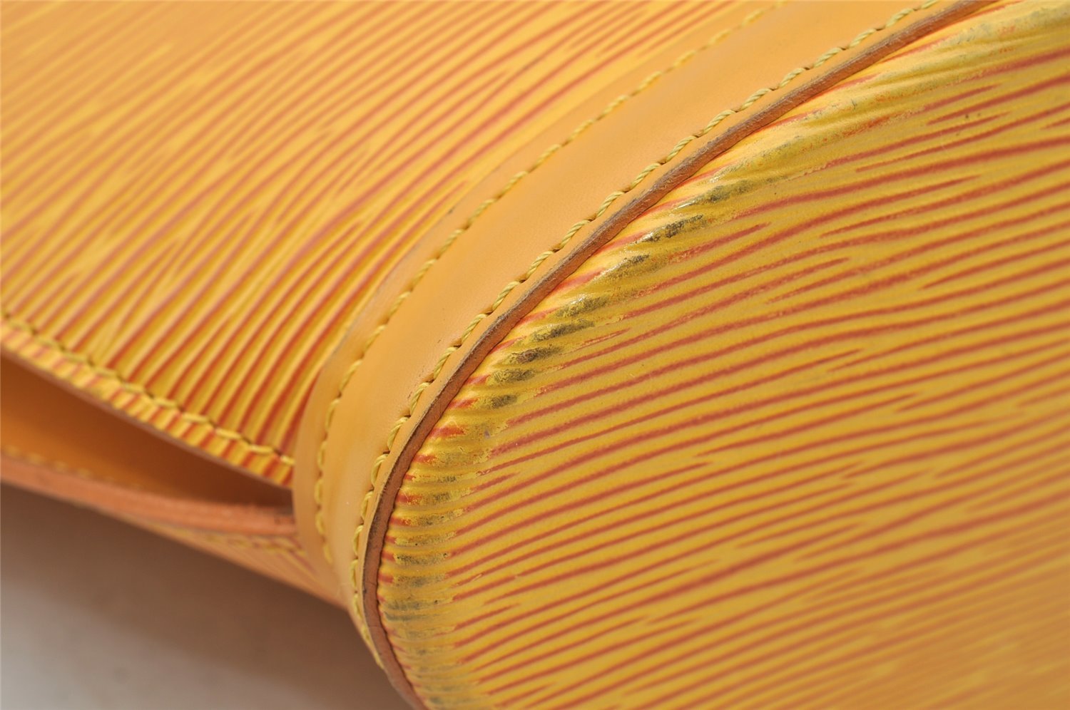 Authentic Louis Vuitton Epi Saint Jacques Hand Bag Yellow M52279 LV 6670I