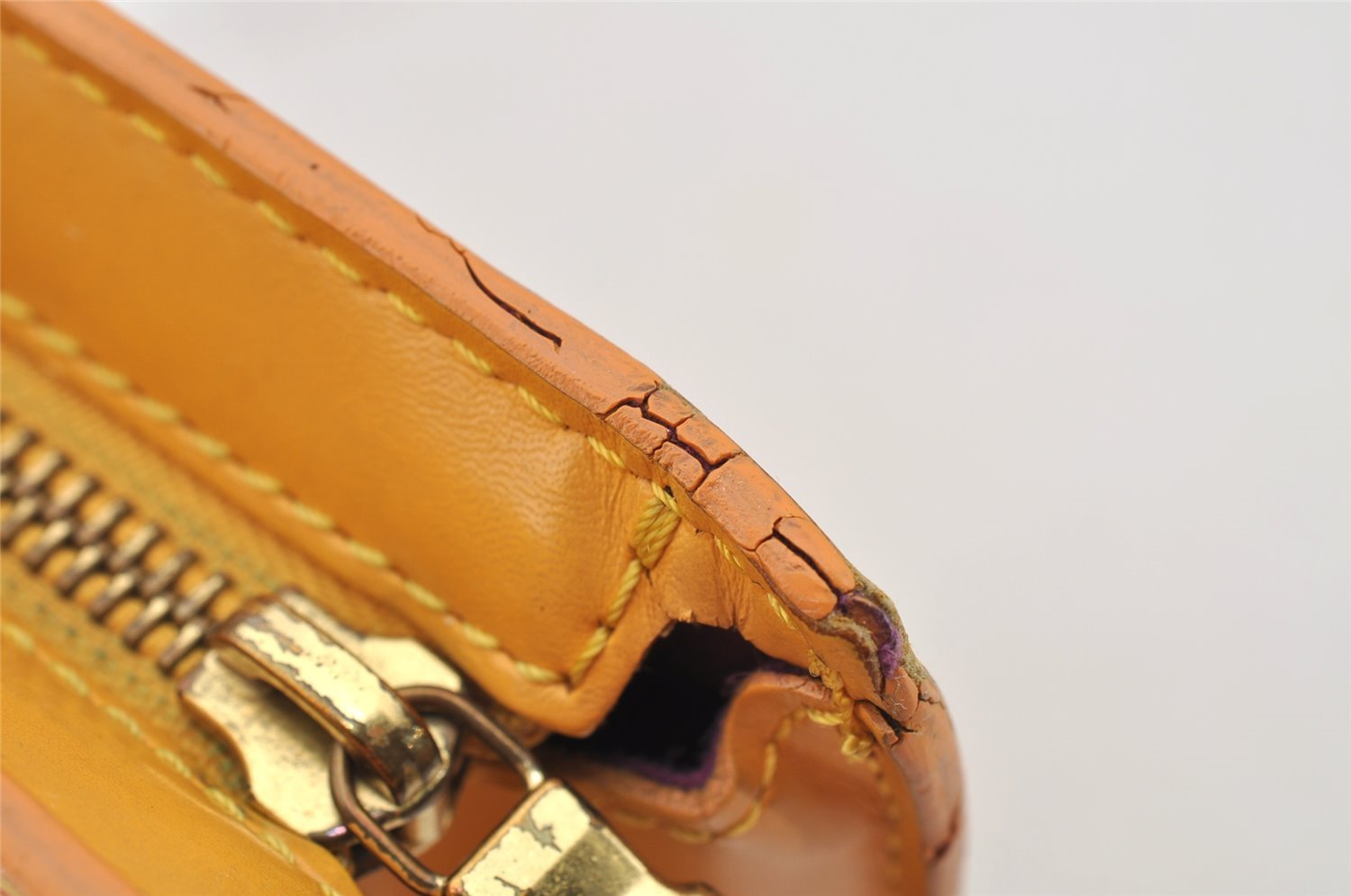 Authentic Louis Vuitton Epi Saint Jacques Hand Bag Yellow M52279 LV 6670I