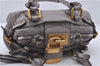 Authentic Chloe Mini Paddington Leather Hand Bag Gray 6671D