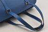 Authentic Louis Vuitton Epi Soufflot Hand Bag Blue M52225 LV 6671I