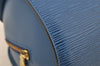 Authentic Louis Vuitton Epi Soufflot Hand Bag Blue M52225 LV 6671I