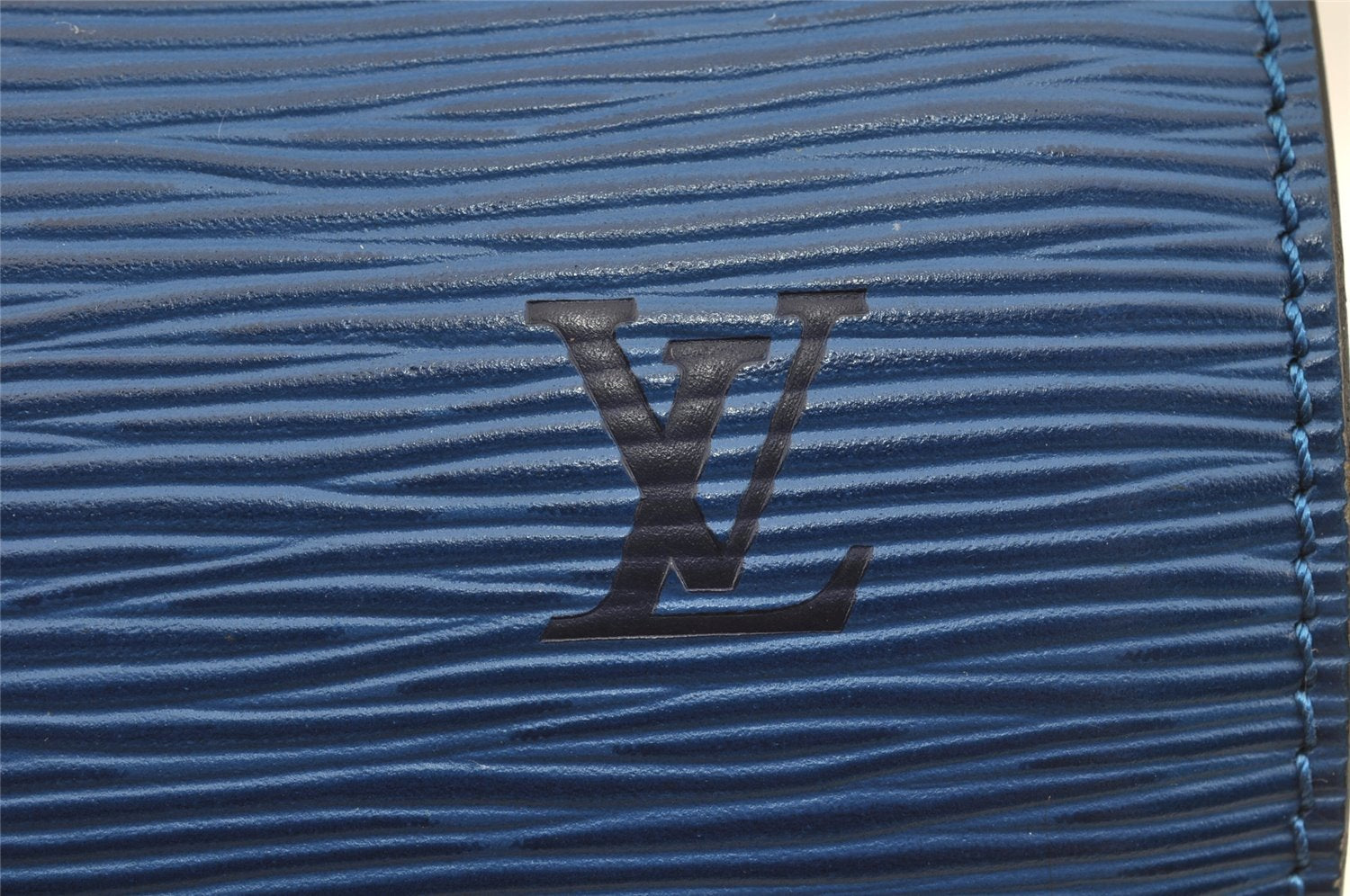 Authentic Louis Vuitton Epi Soufflot Hand Bag Blue M52225 LV 6671I