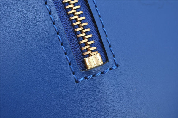 Authentic Louis Vuitton Epi Soufflot Hand Bag Blue M52225 LV 6671I