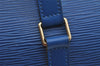 Authentic Louis Vuitton Epi Soufflot Hand Bag Blue M52225 LV 6671I