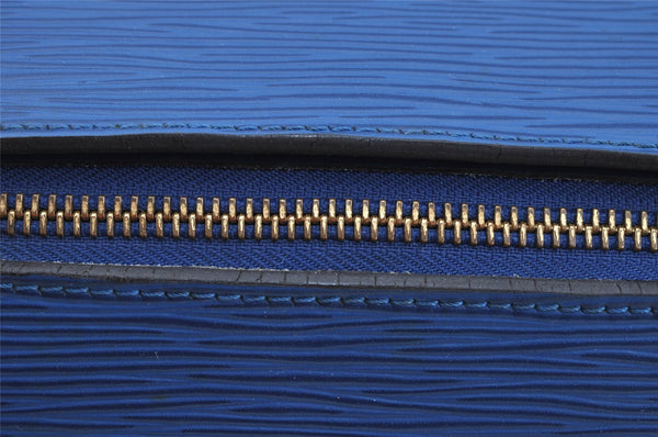 Authentic Louis Vuitton Epi Soufflot Hand Bag Blue M52225 LV 6671I