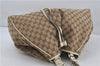 Authentic GUCCI Bamboo Shoulder Tote Bag Canvas Leather 170206 Brown White 6672D
