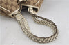 Authentic GUCCI Bamboo Shoulder Tote Bag Canvas Leather 170206 Brown White 6672D