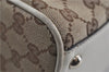 Authentic GUCCI Bamboo Shoulder Tote Bag Canvas Leather 170206 Brown White 6672D