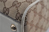 Authentic GUCCI Bamboo Shoulder Tote Bag Canvas Leather 170206 Brown White 6672D