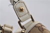 Authentic GUCCI Bamboo Shoulder Tote Bag Canvas Leather 170206 Brown White 6672D