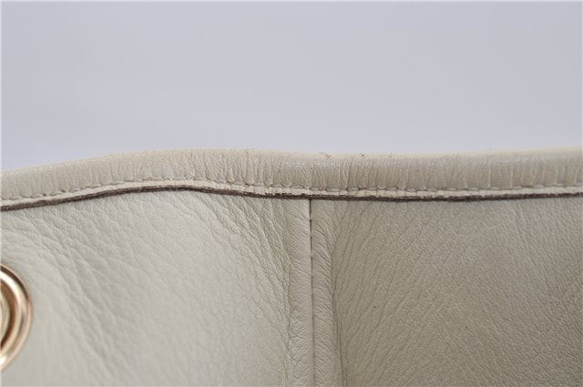 Authentic GUCCI Bamboo Shoulder Tote Bag Canvas Leather 170206 Brown White 6672D