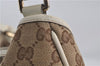 Authentic GUCCI Bamboo Shoulder Tote Bag Canvas Leather 170206 Brown White 6672D