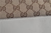 Authentic GUCCI Bamboo Shoulder Tote Bag Canvas Leather 170206 Brown White 6672D