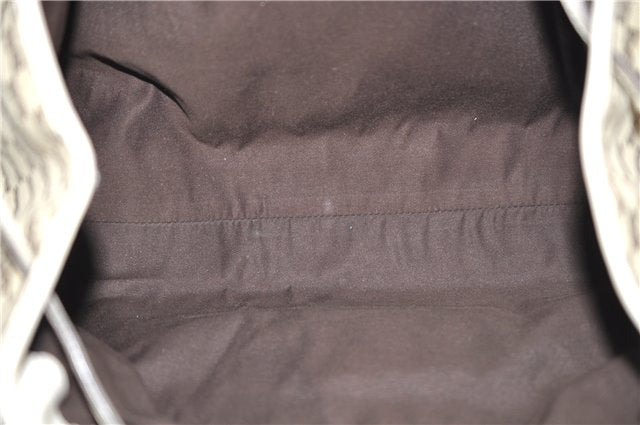 Authentic GUCCI Bamboo Shoulder Tote Bag Canvas Leather 170206 Brown White 6672D