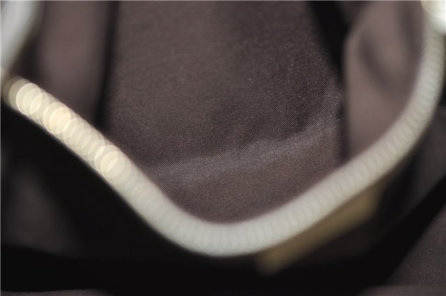 Authentic GUCCI Bamboo Shoulder Tote Bag Canvas Leather 170206 Brown White 6672D