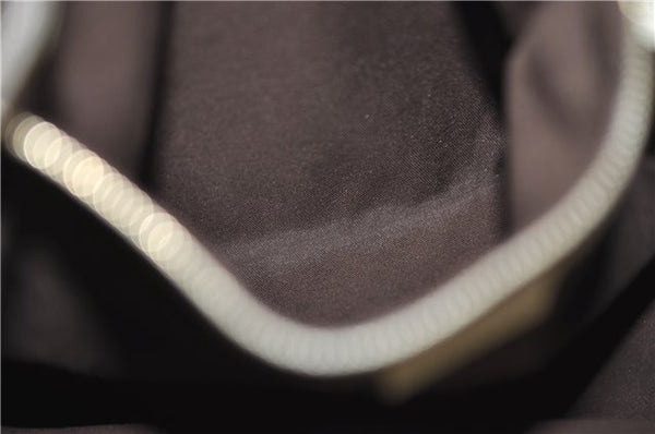 Authentic GUCCI Bamboo Shoulder Tote Bag Canvas Leather 170206 Brown White 6672D