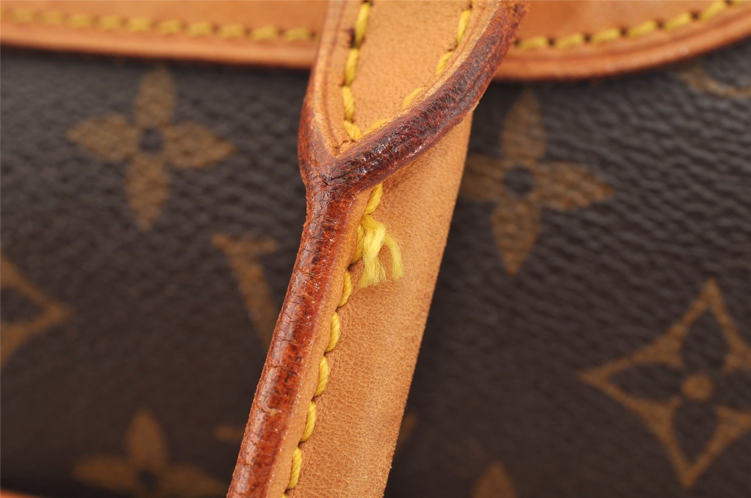 Authentic Louis Vuitton Monogram Deauville Hand Bag M47270 LV 6672I