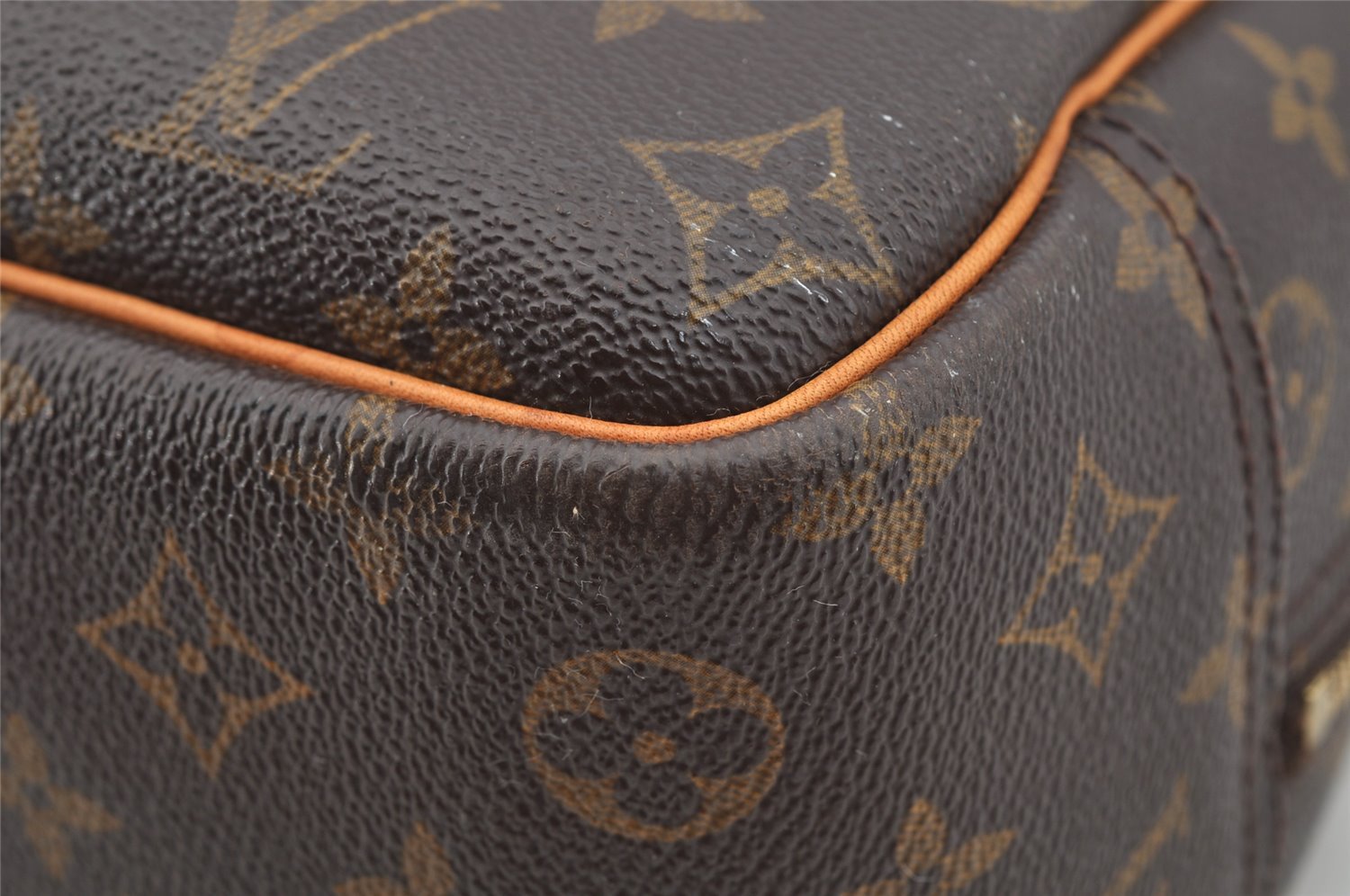 Authentic Louis Vuitton Monogram Deauville Hand Bag M47270 LV 6672I