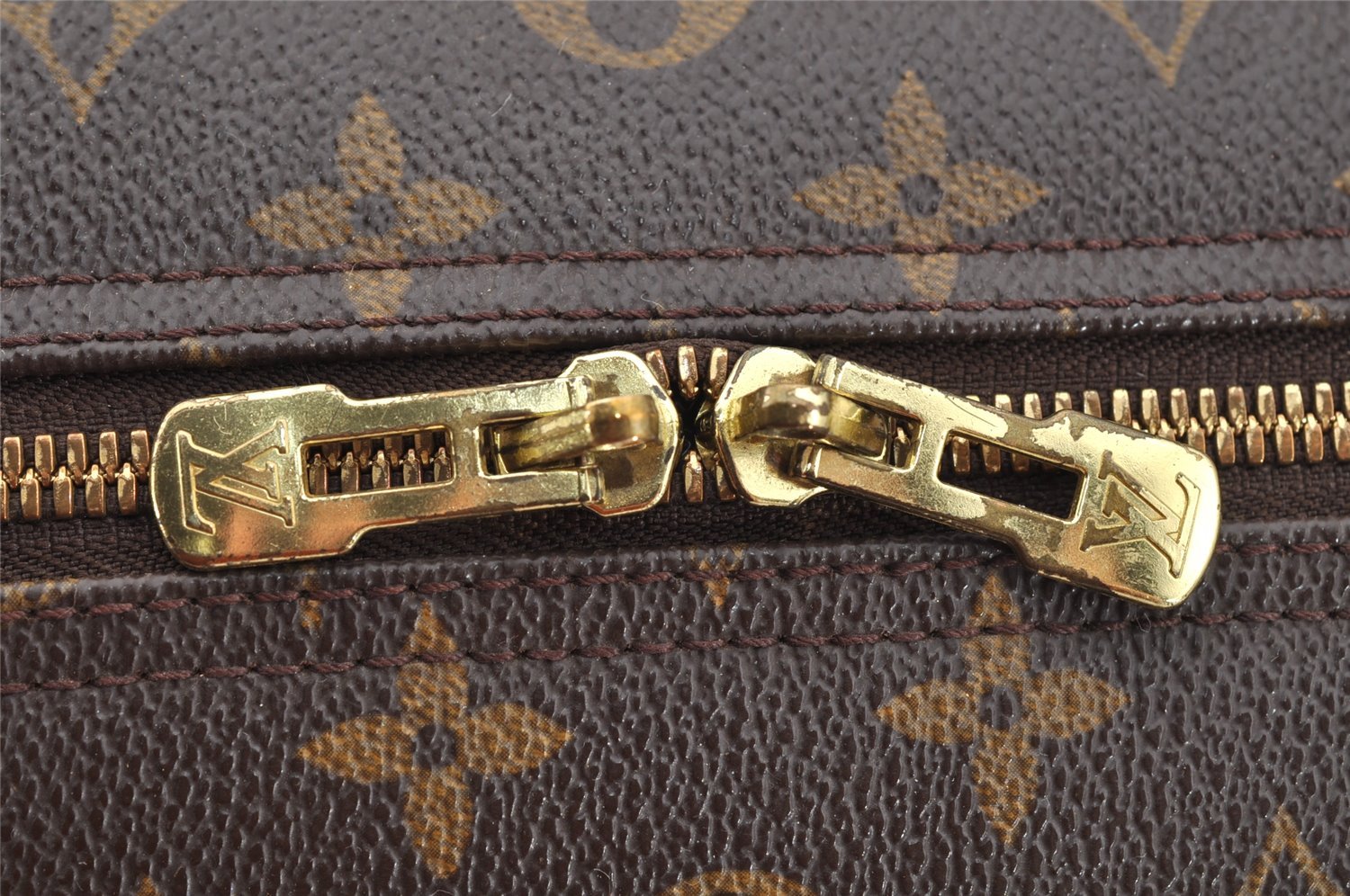 Authentic Louis Vuitton Monogram Deauville Hand Bag M47270 LV 6672I