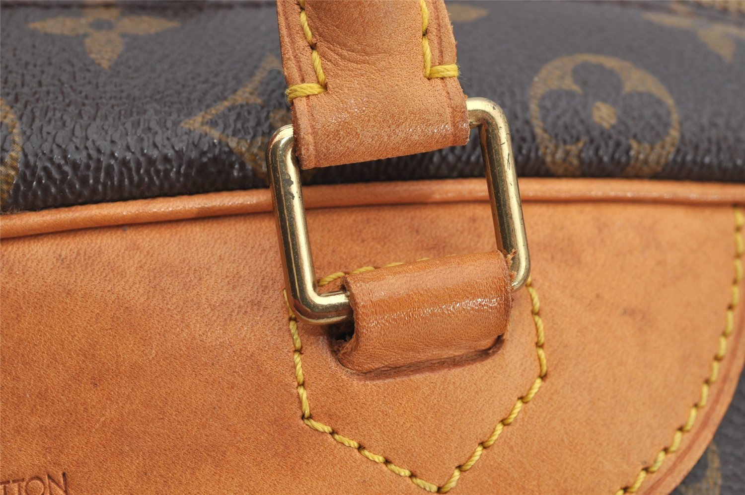 Authentic Louis Vuitton Monogram Deauville Hand Bag M47270 LV 6672I