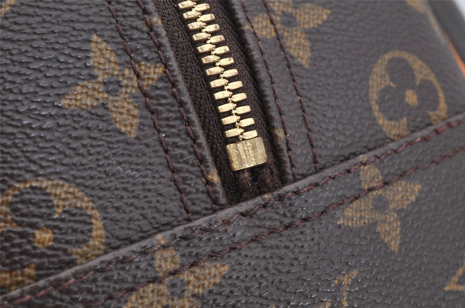 Authentic Louis Vuitton Monogram Deauville Hand Bag M47270 LV 6672I