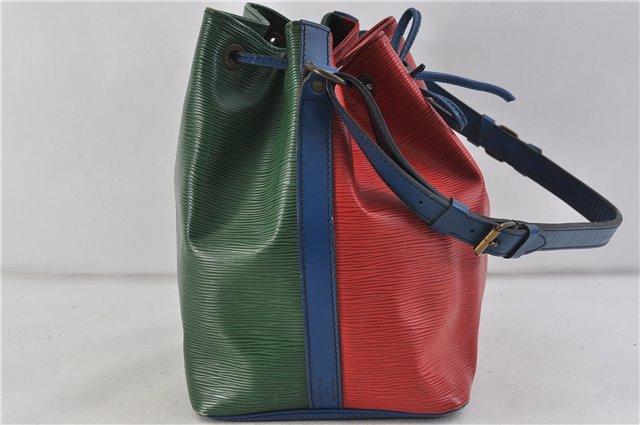 Auth LOUIS VUITTON Epi Petit Noe Tricolor Red x Blue x Green Shoulder Bag 6674C