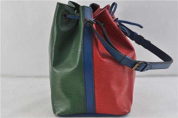Auth LOUIS VUITTON Epi Petit Noe Tricolor Red x Blue x Green Shoulder Bag 6674C