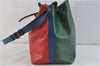 Auth LOUIS VUITTON Epi Petit Noe Tricolor Red x Blue x Green Shoulder Bag 6674C