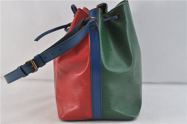 Auth LOUIS VUITTON Epi Petit Noe Tricolor Red x Blue x Green Shoulder Bag 6674C