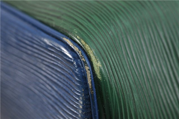 Auth LOUIS VUITTON Epi Petit Noe Tricolor Red x Blue x Green Shoulder Bag 6674C