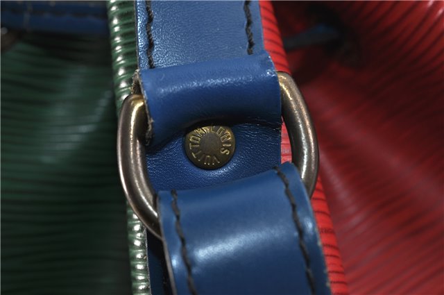 Auth LOUIS VUITTON Epi Petit Noe Tricolor Red x Blue x Green Shoulder Bag 6674C