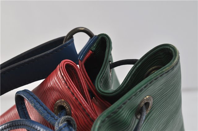 Auth LOUIS VUITTON Epi Petit Noe Tricolor Red x Blue x Green Shoulder Bag 6674C