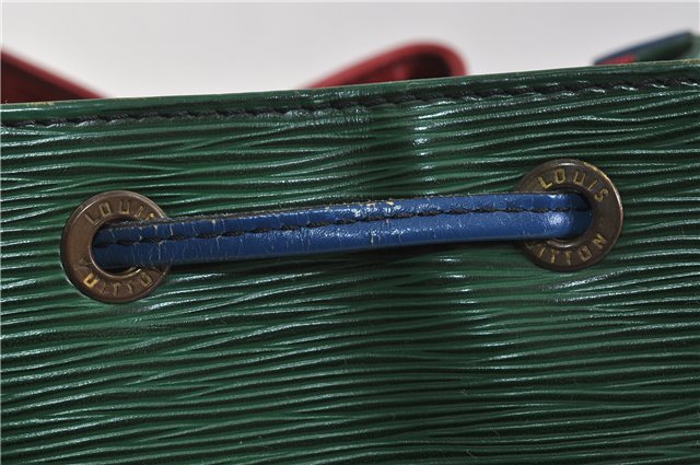 Auth LOUIS VUITTON Epi Petit Noe Tricolor Red x Blue x Green Shoulder Bag 6674C